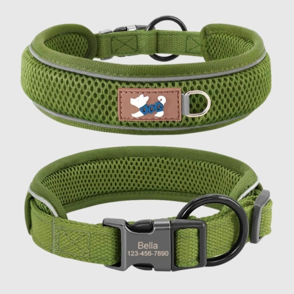 gepersonaliseerde-hondenhalsband-reflecterend-ademend