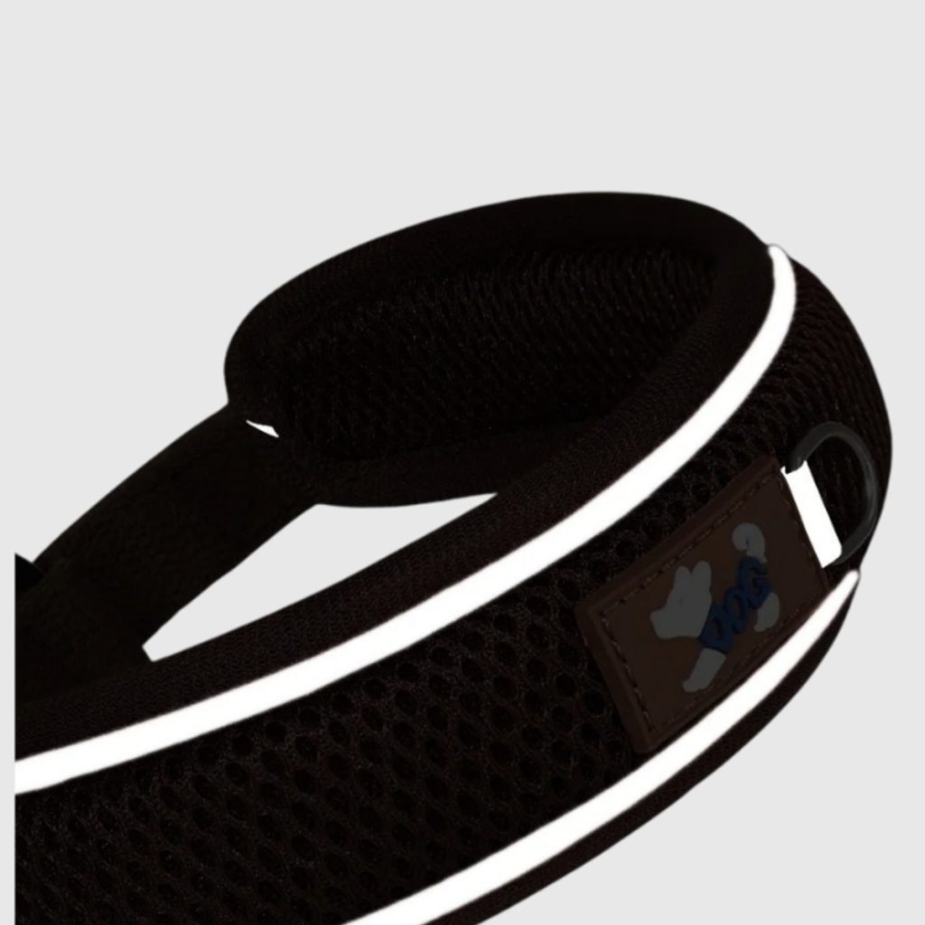 gepersonaliseerde-hondenhalsband-reflecterend-ademend-detail
